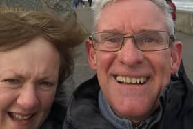 Phil and Gillian Holbrook completed a 'freedom walk' on the Hartlepool Park Run course on Saturday to mark the seventh anniversary of his discharge from hospital after 89 days.