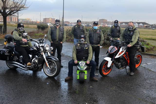 The Eights and Aces bikers who plan to give Noah Griffiths, 2, a Christmas Eve surprise.