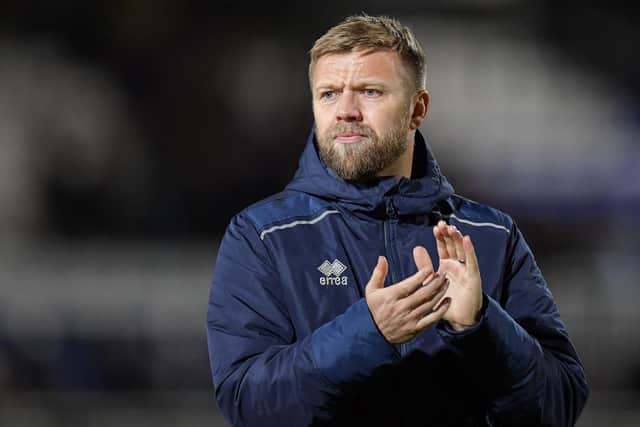 The club have confirmed that Nicky Featherstone is set to step down as Pools boss at the end of the season following a review by specialist football consultancy firm Bromby and Partners. Picture by Scott Llewellyn.