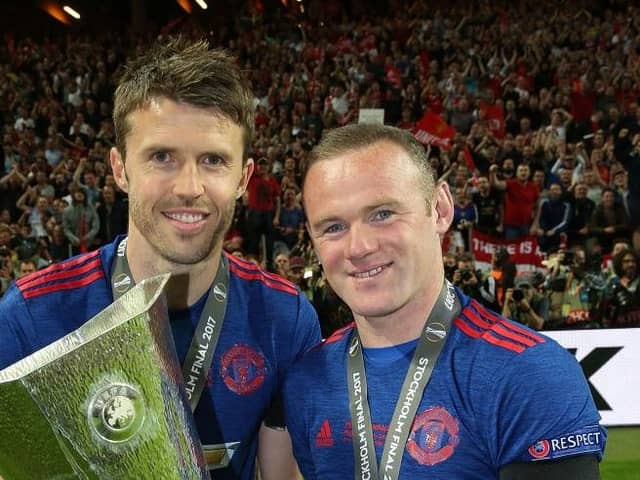 Michael Carrick will come up against Wayne Rooney when Middlesbrough host Birmingham City.  (Photo by John Peters/Manchester United via Getty Images)