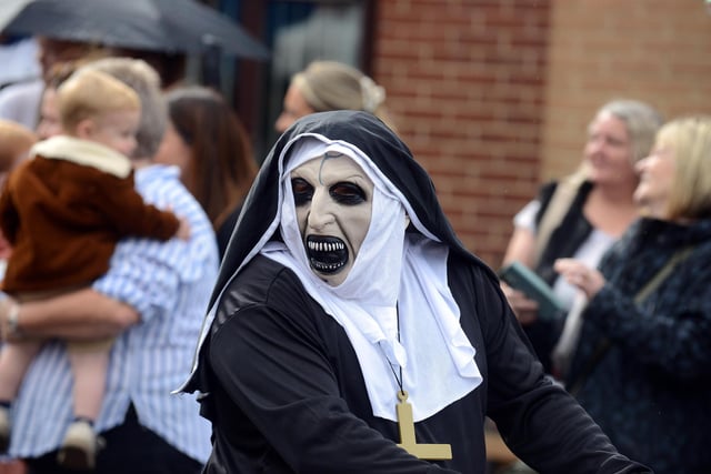 This sister looked nun too happy.