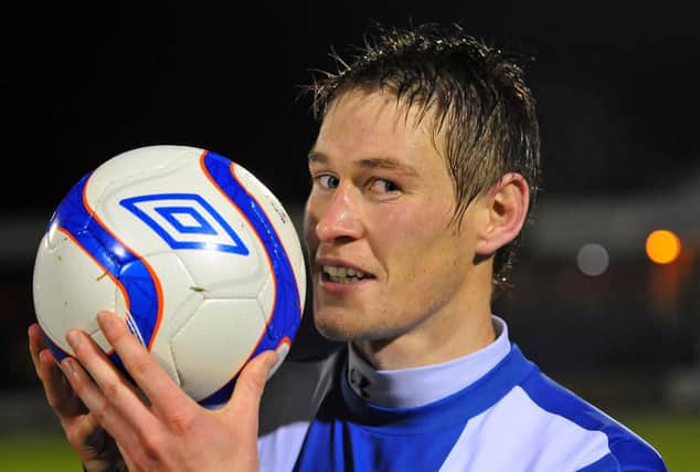 Antony Sweeney following his hat-trick in the FA Cup against Yeovil Town.