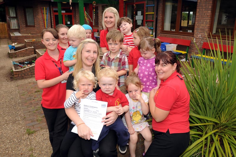 Bede Burn Kindergarten staff and children were pictured in 2013. Can you spot someone you know?