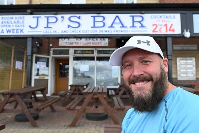 John-Paul Maynard from JP's Bar at Navigation Bar ready for the Tall Ships. Picture by FRANK REID