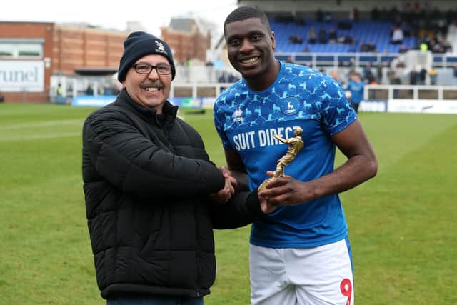 Josh Umerah was named player of the year by the South East Hartlepool United supporters group. (Photo: Mark Fletcher | MI News)