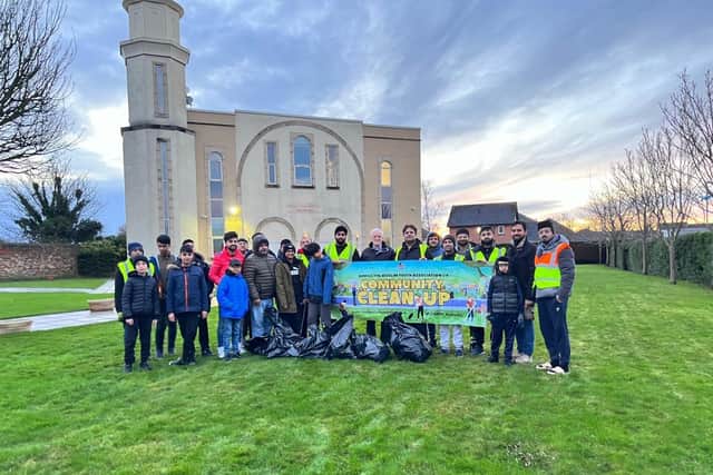 Volunteers assembled at sunrise before cleaning up parts of Hartlepool.