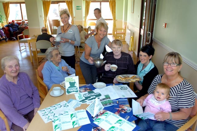 Warrior Park Care Home laid on cuppas, cakes, biscuits and a real treat of a coffee morning to raise money for Macmillan in 2008.