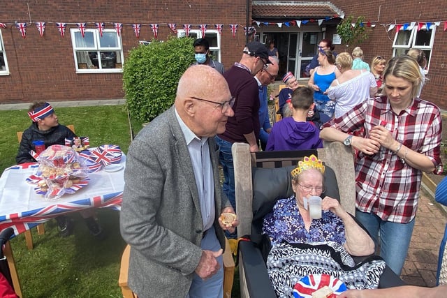 A party gets underway at Warrior Park Care Home in Hartlepool.