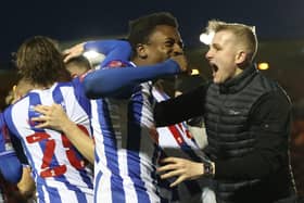 Hartlepool United celebrated another FA Cup success with victory over Lincoln City. (Credit: Mark Fletcher)