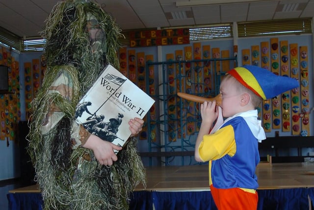 Both pupils and staff get involved in World Book Day in 2010.