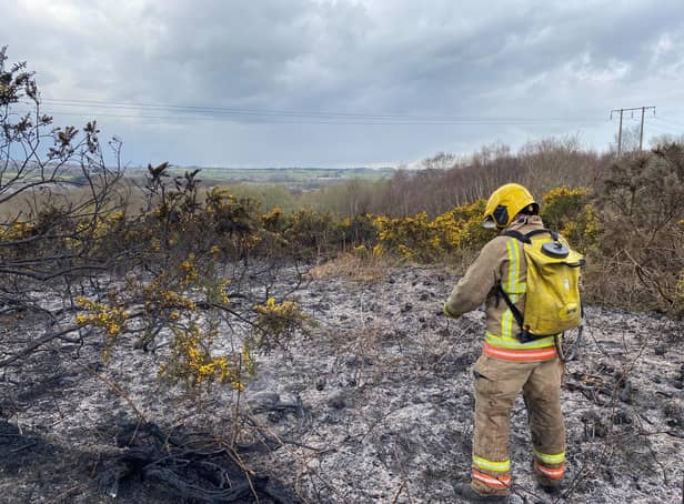 The fire service warns about the risk of wildfires over the weekend.