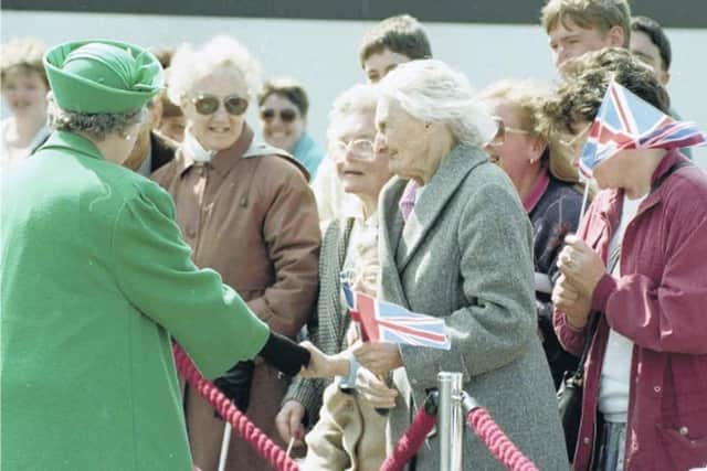 The Queen took time to meet the people of Hartlepool on her 1993 visit.