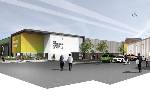 An artist's impression of the Northern Studios being built in Hartlepool.
