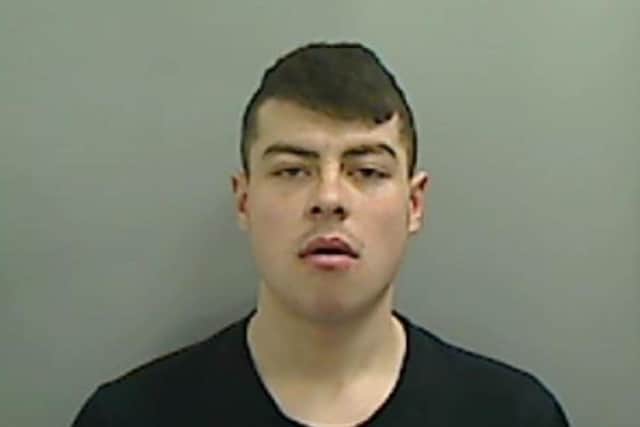 Lewis Hunter has been locked up after he admitted robbing a woman at a bus stop.