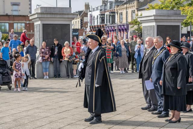 Crowds gathered in Victory Square to witness the historic tradition. /Photo: Hartlepool Borough Council/Ash Foster