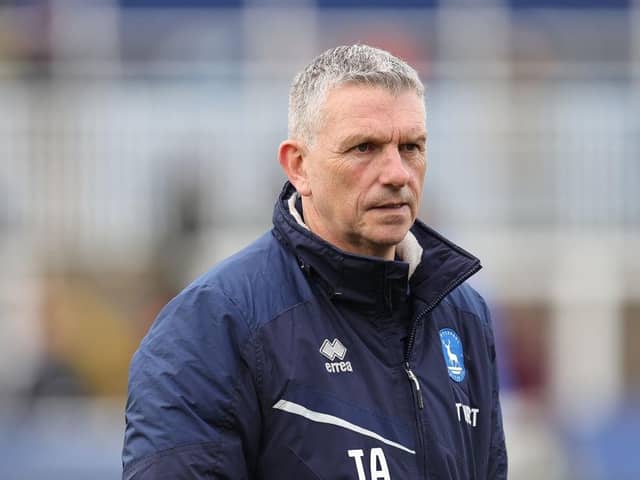 John Askey will continue to monitor potential new recruits for Hartlepool United. (Photo by Pete Norton/Getty Images)