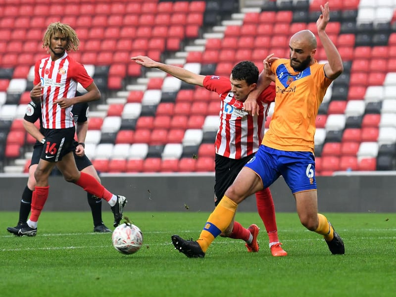 Stags on their way to a famous win at the Stadium of Light.