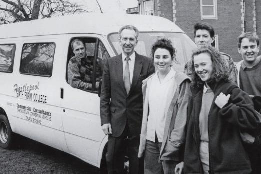 Five years of fundraising paid dividends in 1991 when Hartlepool Sixth Form College got a new mini bus. It was used for sporting events and educational visits.