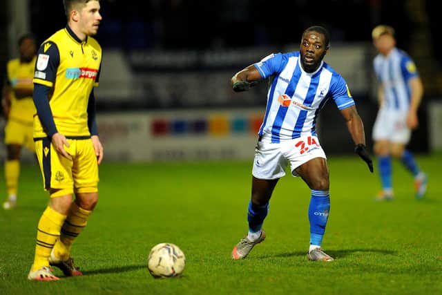 Olufela Olomola featured in Hartlepool United's recent Papa John's Trophy ties before heading out on-loan. Picture by FRANK REID
