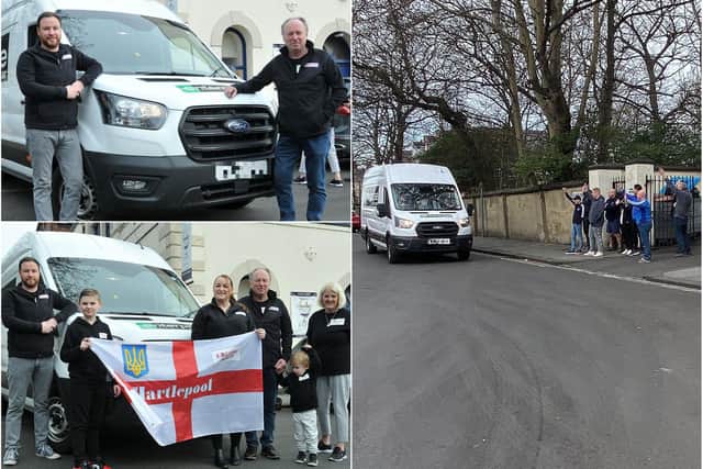 Ready for the off. Graham and Kevin Hogg set off from Hartlepool with aid for Ukraine.