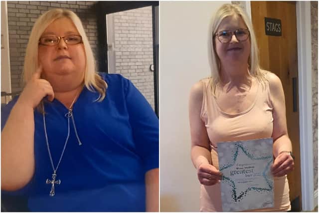 Emma Wallace lost seven stones after joining Slimming World in Hartlepool.