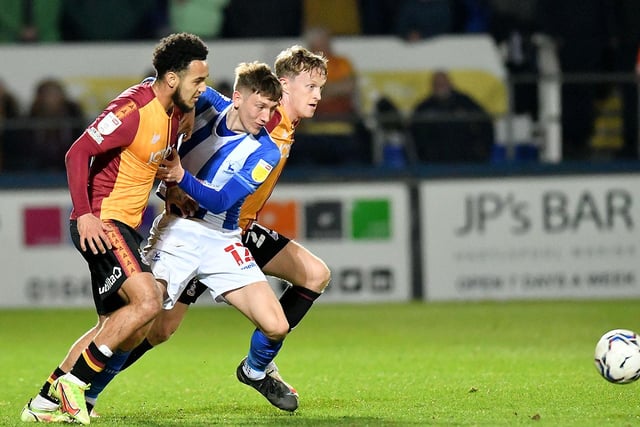 Some decent energy and ran at Bradford plenty. A little unlucky when losing his footing in the box in the first half with the chance to shoot. Subbed on the hour. Picture by FRANK REID
