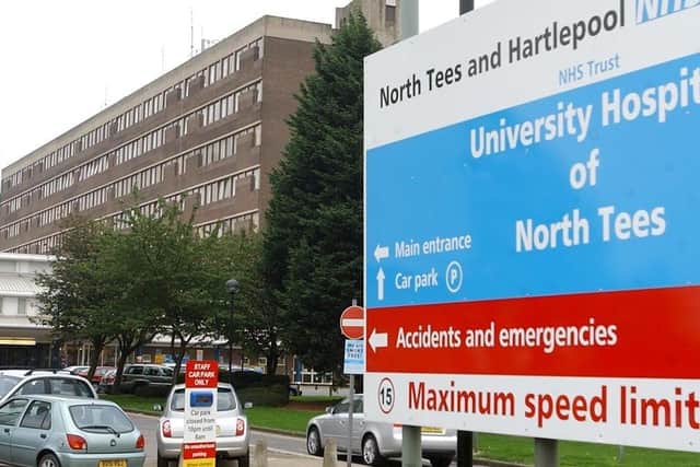 A 36-year-old man was arrested at the University Hospital of North Tees after "spitting at and being abusive" towards an ambulance crew.