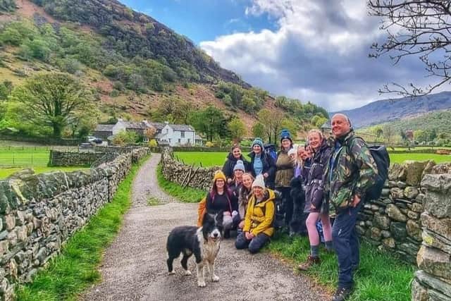 Wellness Walks with a New Perspective on one of their longer walks in the Lake District, Stonethwaite and Langstrath Valley, on May 4, 2022.