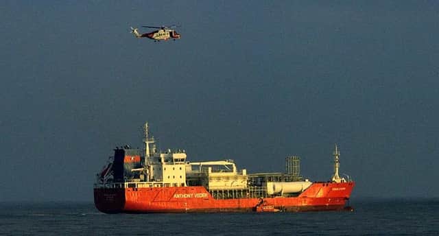 The man aboard the tanker had suffered a suspected stroke
