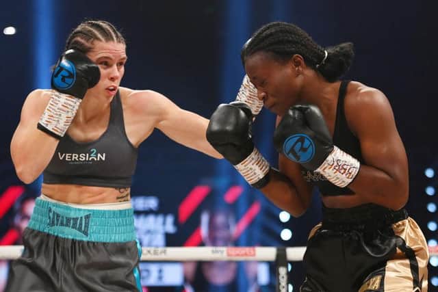 Savannah Marshall defended her title with knockout win over Lolita Muzeya (Photo by Stu Forster/Getty Images)