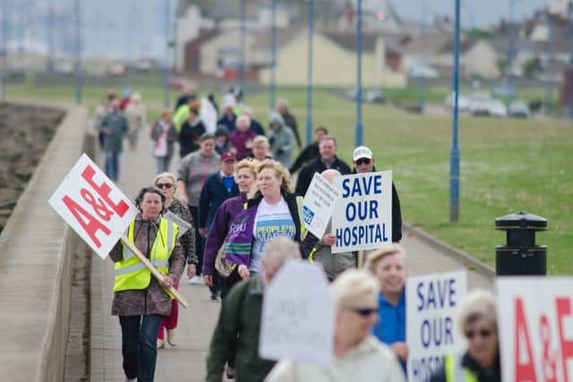 The previous Hartlepool hospital march in 2015. Picture by Joe Spence.