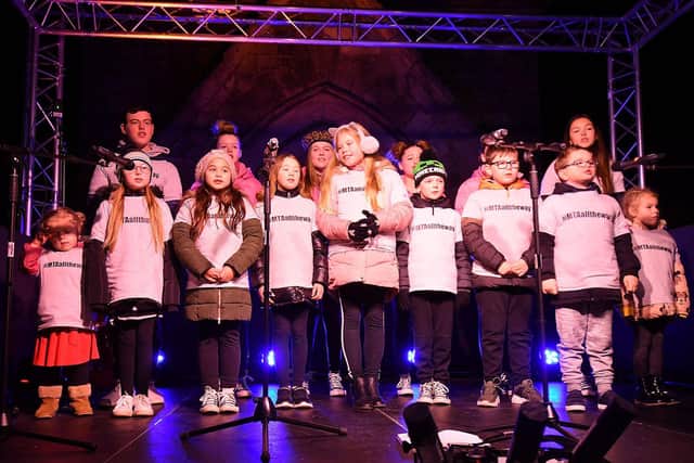 Miss Toni's Academy on stage at the Hartlepool Christmas lights switch on in Church Square. Picture by FRANK REID