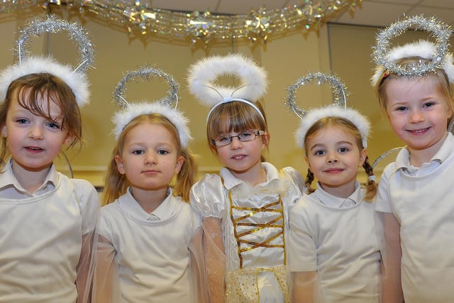 Part of the cast from the Seaton Holy Trinity Primary School Nativity play 10 years ago.