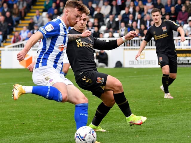 Hartlepool United striker Jordan Cook has been missing since early October through injury. Picture by FRANK REID