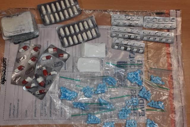 A photo of drugs recovered by Hartlepool Neighbourhood Policing Team and Hartlepool Community Safety Team following a search of the house in Joicey Court.