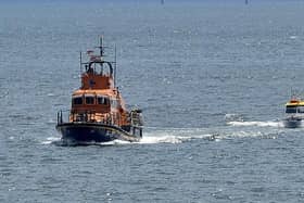 Hartlepool RNLI all weather lifeboat 'Betty Huntbatch' pictured towing the fishing boat into Hartlepool.
Photo by RNLI/Tom Collins.