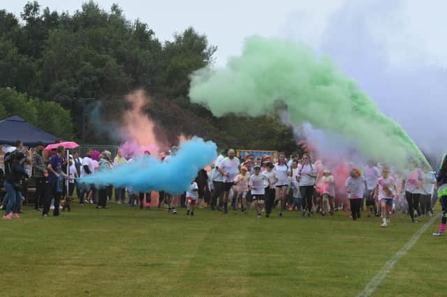 The Alice House Hospice Colour Run, held this year at West Hartlepool RFC, on Catcote Road, Hartlepool.
