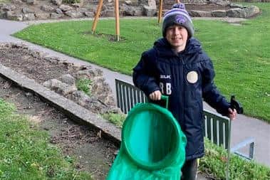 Rory Betts who is leading by example with his litter picks.