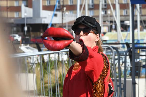 'The Lips' by Puppets with Guts at the Hartlepool Waterfront Festival Rebirth 2021, on Saturday.