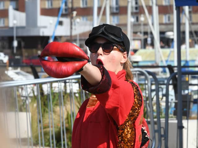 'The Lips' by Puppets with Guts at the Hartlepool Waterfront Festival Rebirth 2021, on Saturday.