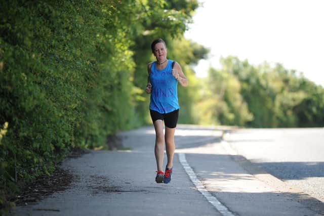 Gemma Moutter completes her eighth run from Hartlepool to Grant Houses in aid of Mind.