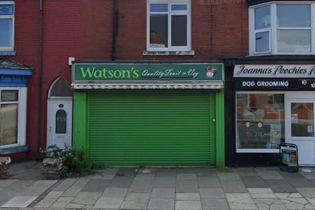 The former Watson's fruit and veg store at 145 Elwick Road, Hartlepool.