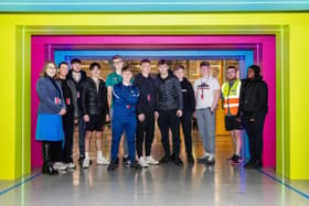 Hartlepool students at the Amazon fulfilment centre in Stockton-on-Tees