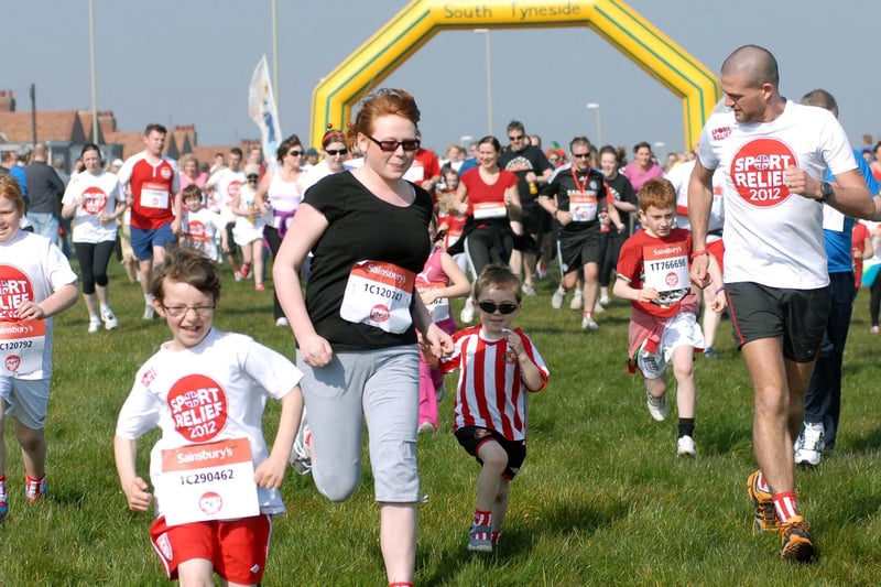The Sports Relief run on The Leas 9 years ago.  Were you pictured at the start of the run?