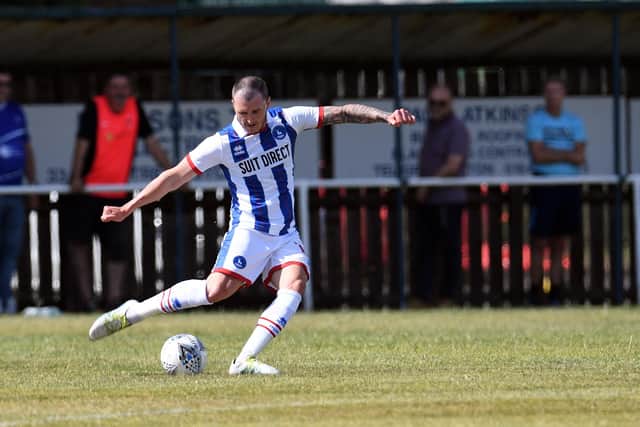 Callum Cooke made his first Hartlepool United appearance as a substitute in the pre-season win over Billingham Synthonia. Picture by FRANK REID