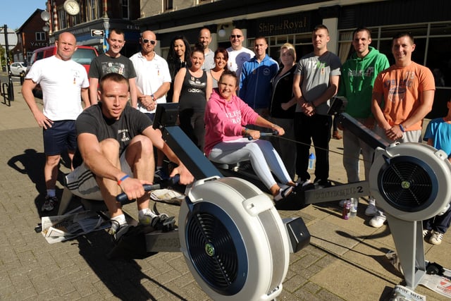 Nicola Boyer, Rebecca Telford and Kaci Vacher were pictured with volunteers from the Fellgate Fitness Centre 10 years ago as they took part in a rowing challenge in aid of Help for Heroes.