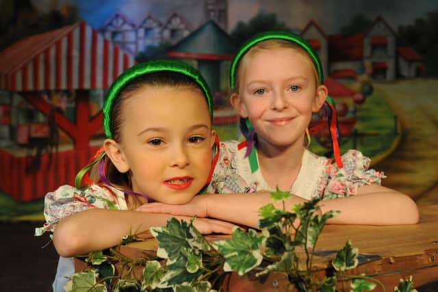 Marnie Topping, aged seven, and Perdi Maddison, aged nine, are some of the youngest members of the cast.