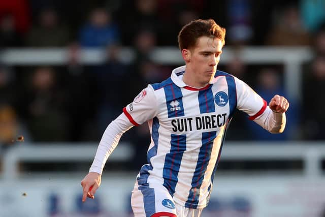 Daniel Dodds made a strong impression on his home debut for Hartlepool United. (Credit: Mark Fletcher | MI News)