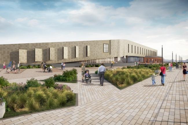The multi-million pound premises, adjacent to the National Museum of the Royal Navy, will include an eight-lane main pool, a four-lane learner pool with movable floor and a leisure pool including a race slide and water play features.
