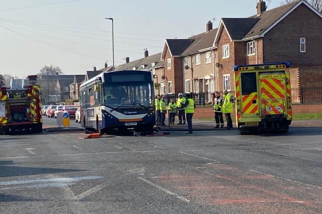 All emergency services were at the scene of the collision on Monday (March 21).